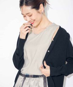 a.v.v / アー・ヴェ・ヴェ カットソー | モチーフレースタンクトップ