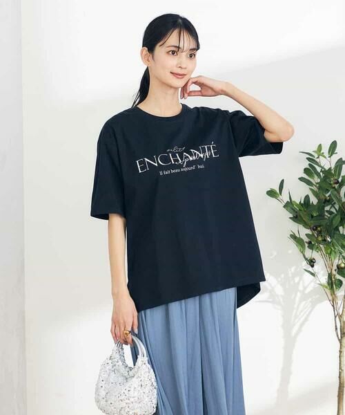 a.v.v/アー・ヴェ・ヴェ 【コットン100%】クラシックロゴTシャツ ネイビー L a.v.v/アー・ヴェ・ヴェ 【コットン100%】クラシックロゴTシャツ ネイビー L