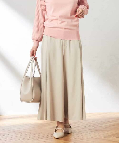 a.v.v / アー・ヴェ・ヴェ ショート・ハーフ・半端丈パンツ | 【洗える/ストレッチ】サイドプリーツワイドパンツ | 詳細10