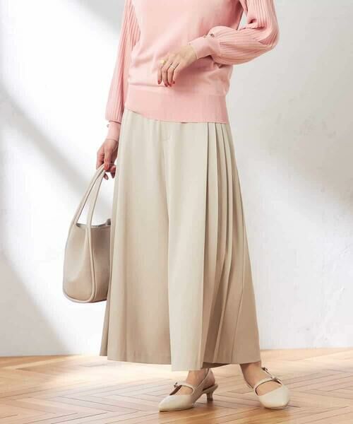 a.v.v / アー・ヴェ・ヴェ ショート・ハーフ・半端丈パンツ | 【洗える/ストレッチ】サイドプリーツワイドパンツ | 詳細11
