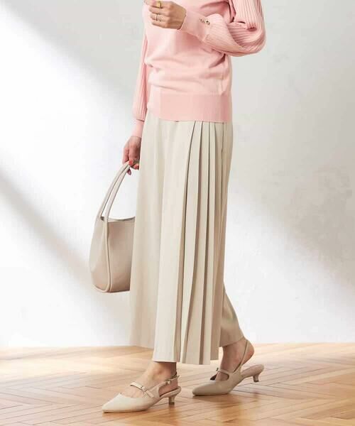 a.v.v / アー・ヴェ・ヴェ ショート・ハーフ・半端丈パンツ | 【洗える/ストレッチ】サイドプリーツワイドパンツ | 詳細12