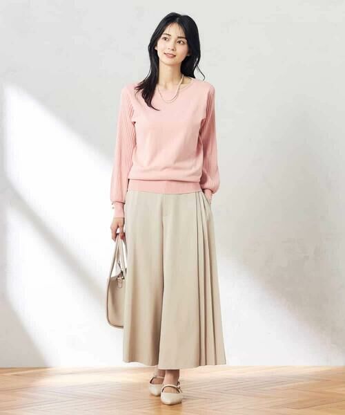 a.v.v / アー・ヴェ・ヴェ ショート・ハーフ・半端丈パンツ | 【洗える/ストレッチ】サイドプリーツワイドパンツ | 詳細13