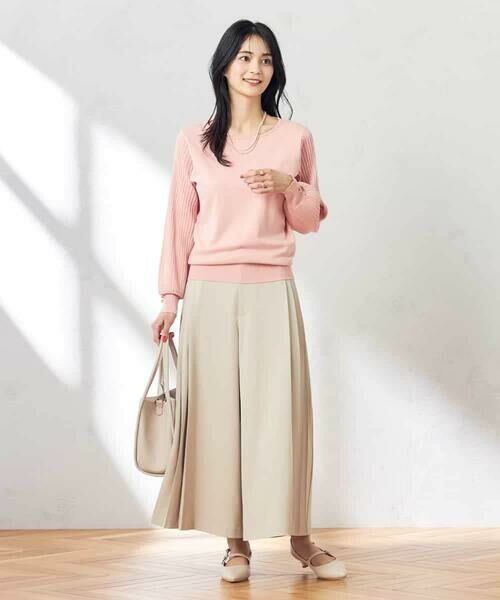 a.v.v / アー・ヴェ・ヴェ ショート・ハーフ・半端丈パンツ | 【洗える/ストレッチ】サイドプリーツワイドパンツ | 詳細14