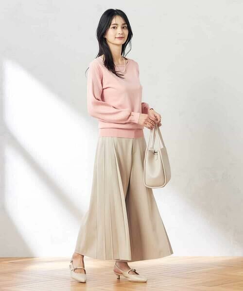 a.v.v / アー・ヴェ・ヴェ ショート・ハーフ・半端丈パンツ | 【洗える/ストレッチ】サイドプリーツワイドパンツ | 詳細15