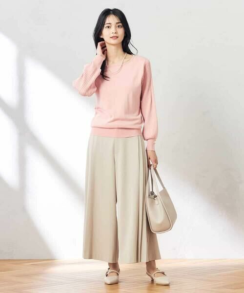 a.v.v / アー・ヴェ・ヴェ ショート・ハーフ・半端丈パンツ | 【洗える/ストレッチ】サイドプリーツワイドパンツ | 詳細16