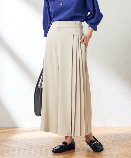 a.v.v / アー・ヴェ・ヴェ ショート・ハーフ・半端丈パンツ | 【洗える/ストレッチ】サイドプリーツワイドパンツ | 詳細17