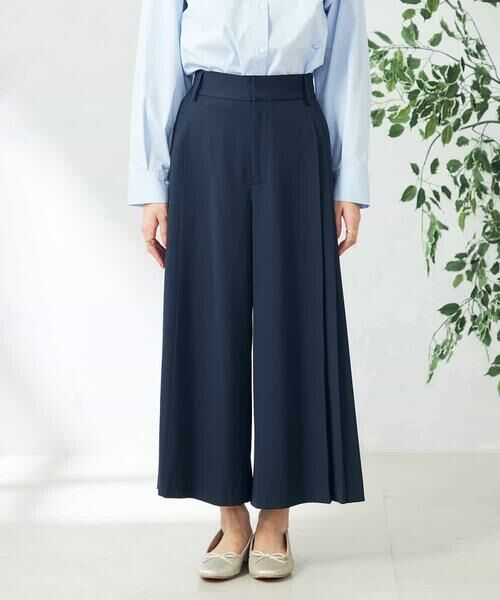 a.v.v / アー・ヴェ・ヴェ ショート・ハーフ・半端丈パンツ | 【洗える/ストレッチ】サイドプリーツワイドパンツ | 詳細23