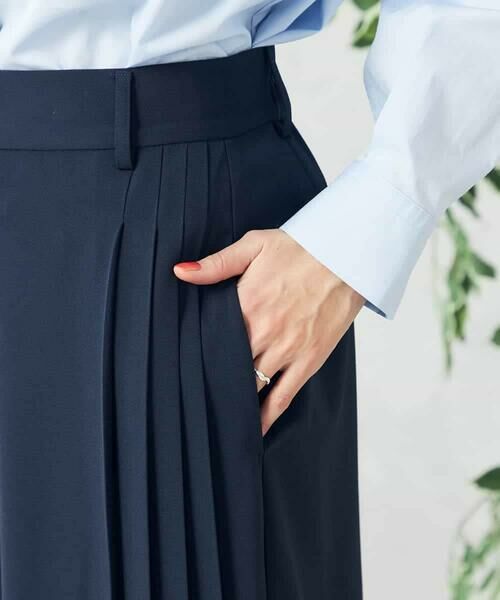 a.v.v / アー・ヴェ・ヴェ ショート・ハーフ・半端丈パンツ | 【洗える/ストレッチ】サイドプリーツワイドパンツ | 詳細28