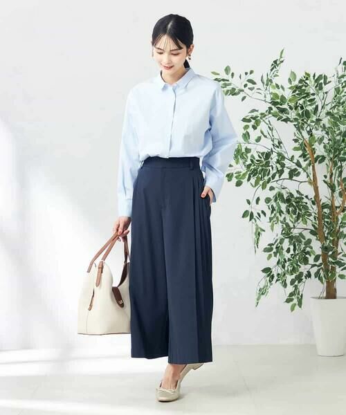 a.v.v / アー・ヴェ・ヴェ ショート・ハーフ・半端丈パンツ | 【洗える/ストレッチ】サイドプリーツワイドパンツ | 詳細4