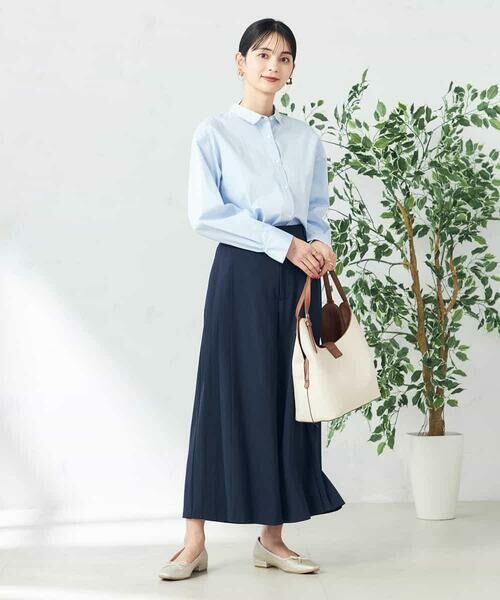 a.v.v / アー・ヴェ・ヴェ ショート・ハーフ・半端丈パンツ | 【洗える/ストレッチ】サイドプリーツワイドパンツ | 詳細5