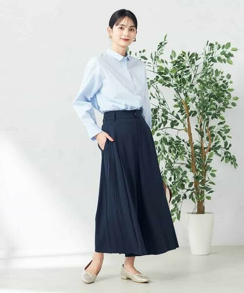 a.v.v / アー・ヴェ・ヴェ ショート・ハーフ・半端丈パンツ | 【洗える/ストレッチ】サイドプリーツワイドパンツ | 詳細6