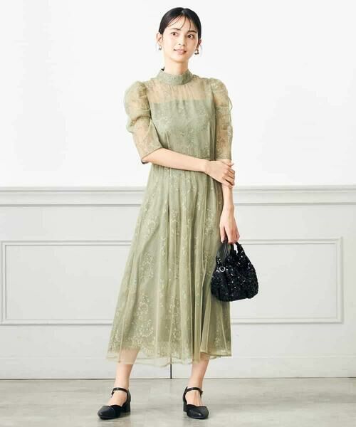 a.v.v / アー・ヴェ・ヴェ ドレス | チュールレイヤードウエスト切り替えレースワンピース | 詳細1