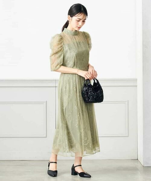 a.v.v / アー・ヴェ・ヴェ ドレス | チュールレイヤードウエスト切り替えレースワンピース | 詳細2