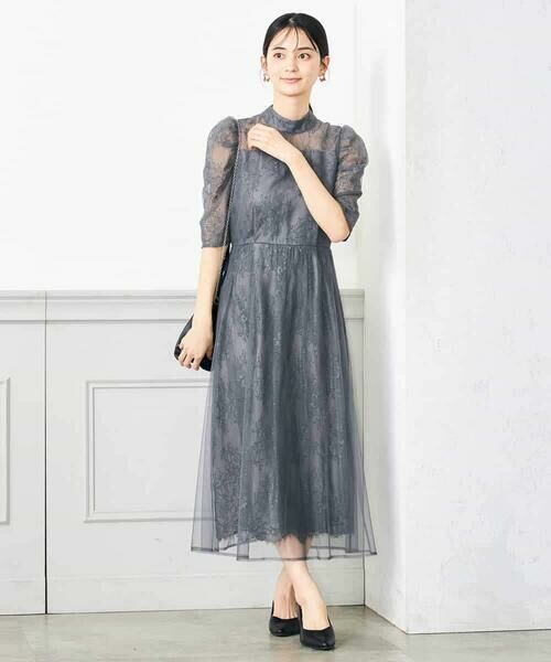 a.v.v / アー・ヴェ・ヴェ ドレス | チュールレイヤードウエスト切り替えレースワンピース | 詳細3