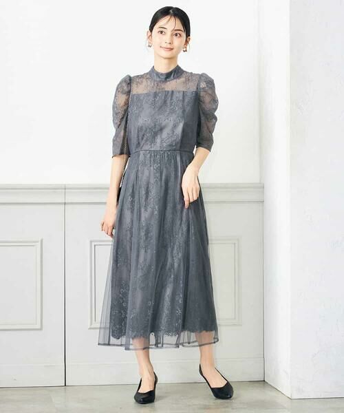 a.v.v / アー・ヴェ・ヴェ ドレス | チュールレイヤードウエスト切り替えレースワンピース | 詳細4