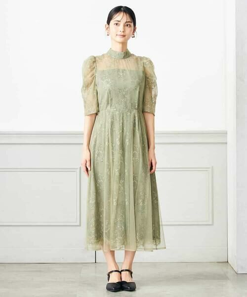 a.v.v / アー・ヴェ・ヴェ ドレス | チュールレイヤードウエスト切り替えレースワンピース | 詳細5
