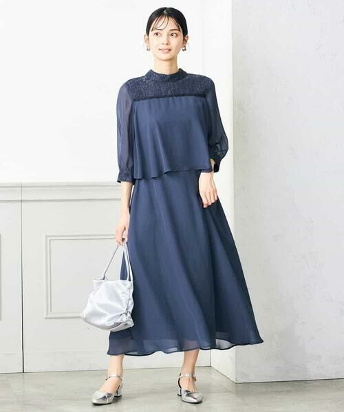 a.v.v / アー・ヴェ・ヴェ ドレス | レースドッキングシフォンワンピース | 詳細1