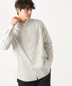 a.v.v / アー・ヴェ・ヴェ シャツ・ブラウス | 【春の新作】ツイルワイドシルエットバンドカラーシャツ