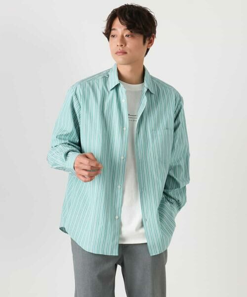 a.v.v / アー・ヴェ・ヴェ シャツ・ブラウス | 【イージーケア】カラーストライプワイドシルエットシャツ | 詳細3