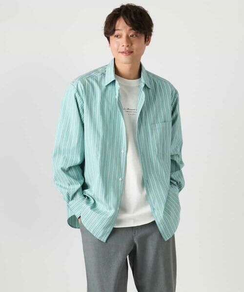 a.v.v / アー・ヴェ・ヴェ シャツ・ブラウス | 【イージーケア】カラーストライプワイドシルエットシャツ | 詳細4