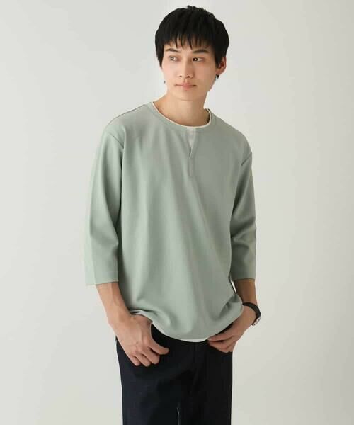 a.v.v / アー・ヴェ・ヴェ カットソー | 【イージーケア/接触冷感】梨地フェイクレイヤードカットソー | 詳細1