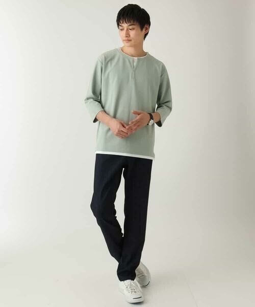 a.v.v / アー・ヴェ・ヴェ カットソー | 【イージーケア/接触冷感】梨地フェイクレイヤードカットソー | 詳細13