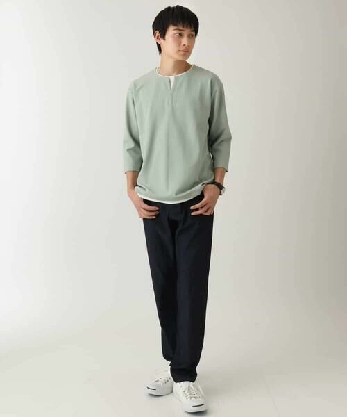 a.v.v / アー・ヴェ・ヴェ カットソー | 【イージーケア/接触冷感】梨地フェイクレイヤードカットソー | 詳細14