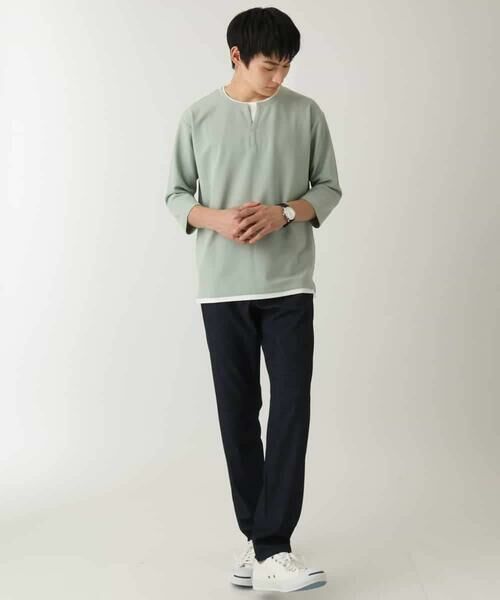 a.v.v / アー・ヴェ・ヴェ カットソー | 【イージーケア/接触冷感】梨地フェイクレイヤードカットソー | 詳細15