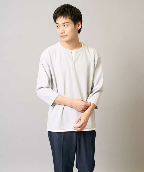 a.v.v / アー・ヴェ・ヴェ カットソー | 【イージーケア/接触冷感】梨地フェイクレイヤードカットソー | 詳細2