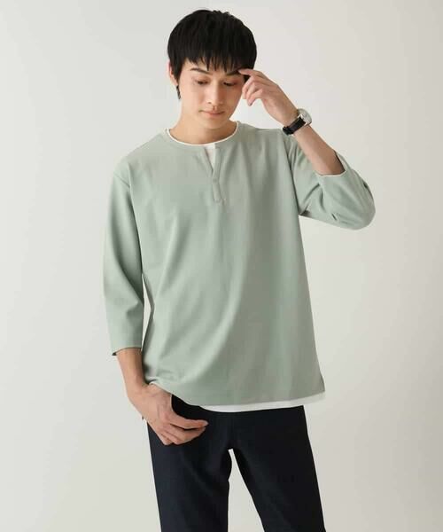 a.v.v / アー・ヴェ・ヴェ カットソー | 【イージーケア/接触冷感】梨地フェイクレイヤードカットソー | 詳細23