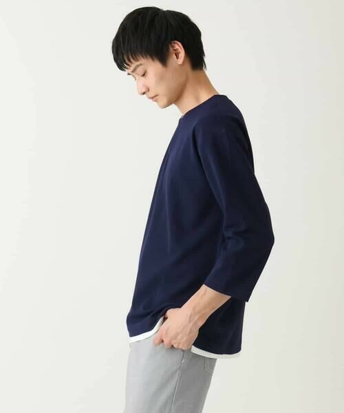 a.v.v / アー・ヴェ・ヴェ カットソー | 【イージーケア/接触冷感】梨地フェイクレイヤードカットソー | 詳細4
