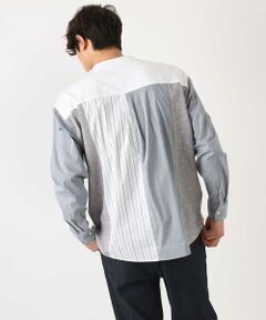 a.v.v / アー・ヴェ・ヴェ カットソー | 【洗濯機で洗える】ハーフジップバックシャン切替クルーネックカットソー(デザテクシリーズ）【春の新作】