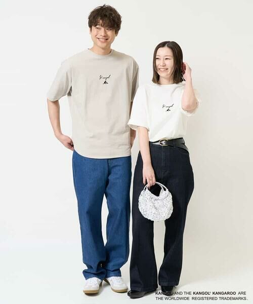 a.v.v / アー・ヴェ・ヴェ カットソー | 【接触冷感/コラボ】KANGOLスクエアプリントロングシルエットカットソー | 詳細1