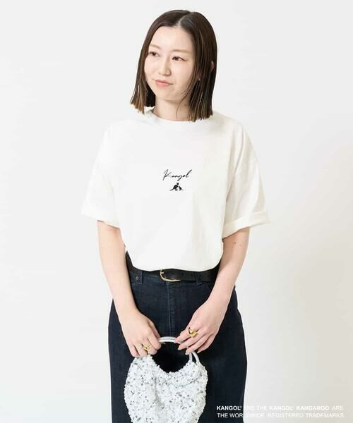 a.v.v / アー・ヴェ・ヴェ カットソー | 【接触冷感/コラボ】KANGOLスクエアプリントロングシルエットカットソー | 詳細13