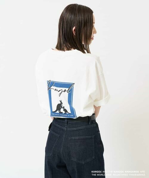 a.v.v / アー・ヴェ・ヴェ カットソー | 【接触冷感/コラボ】KANGOLスクエアプリントロングシルエットカットソー | 詳細14