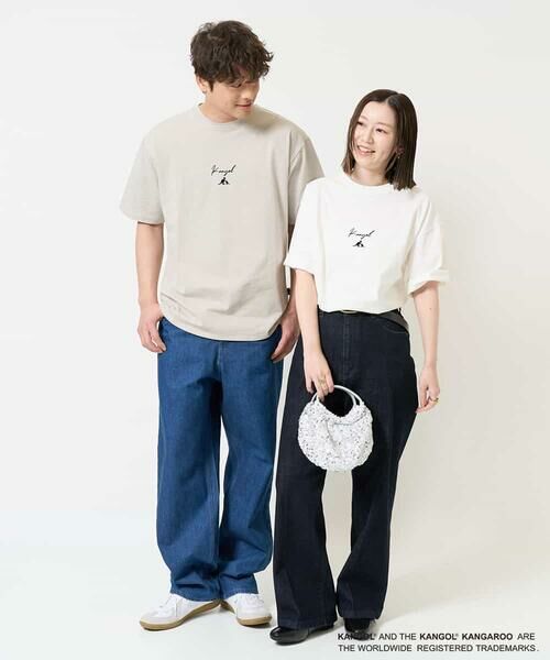 a.v.v / アー・ヴェ・ヴェ カットソー | 【接触冷感/コラボ】KANGOLスクエアプリントロングシルエットカットソー | 詳細3