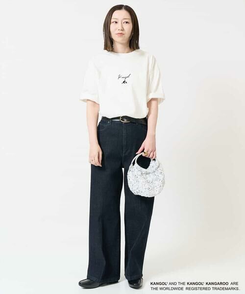 a.v.v / アー・ヴェ・ヴェ カットソー | 【接触冷感/コラボ】KANGOLスクエアプリントロングシルエットカットソー | 詳細5