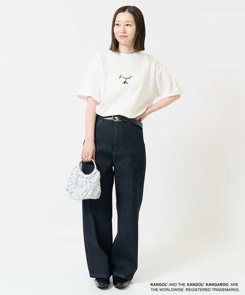 a.v.v / アー・ヴェ・ヴェ カットソー | 【接触冷感/コラボ】KANGOLスクエアプリントロングシルエットカットソー | 詳細6