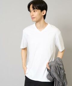 a.v.v / アー・ヴェ・ヴェ カットソー | 【接触冷感/UVカット/毛玉になりにくい】シルケットスムースVネックカットソー