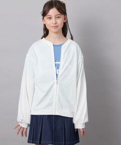 a.v.v / アー・ヴェ・ヴェ カーディガン・ボレロ | [140-150]【UVカット】ボーダージャカードカーディガン