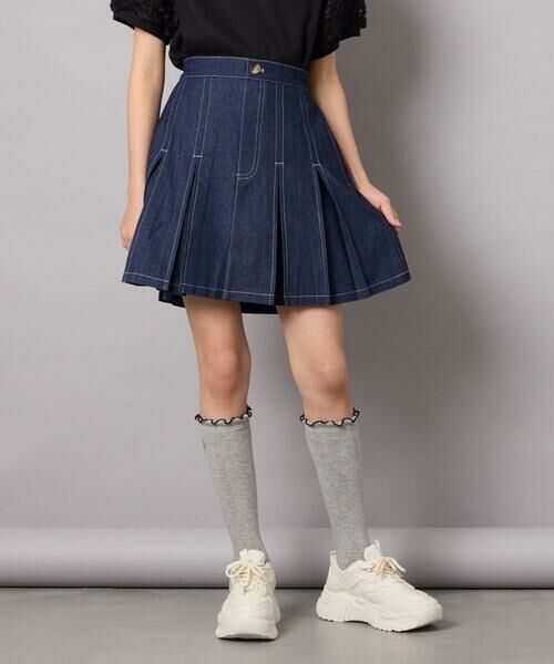 a.v.v / アー・ヴェ・ヴェ ミニ・ひざ丈スカート | [140-150]インパン付きタックプリーツスカート | 詳細1