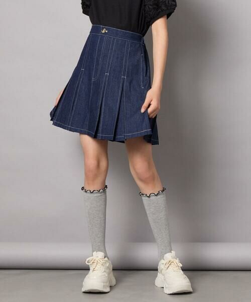 a.v.v / アー・ヴェ・ヴェ ミニ・ひざ丈スカート | [140-150]インパン付きタックプリーツスカート | 詳細2