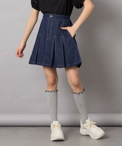 a.v.v / アー・ヴェ・ヴェ ミニ・ひざ丈スカート | [160]インパン付きタックプリーツスカート