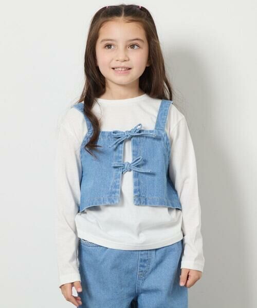 a.v.v / アー・ヴェ・ヴェ カットソー | [140-150]デニムビスチェセット | 詳細2