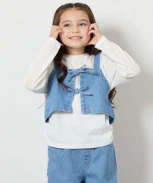 a.v.v/アー・ヴェ・ヴェ [140-150]デニムビスチェセット ライトブルー 150