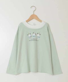 a.v.v / アー・ヴェ・ヴェ カットソー | [140-150]【ポチャッコ】レイヤード風ロンT