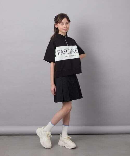 a.v.v / アー・ヴェ・ヴェ カットソー | 【毛玉になりにくい/程よく伸びる】[130]ハーフジップロゴスウェット | 詳細18