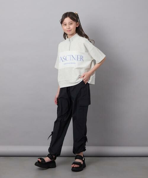 a.v.v / アー・ヴェ・ヴェ カットソー | 【毛玉になりにくい/程よく伸びる】[130]ハーフジップロゴスウェット | 詳細6