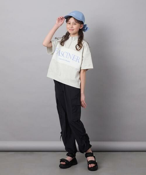 a.v.v / アー・ヴェ・ヴェ カットソー | 【毛玉になりにくい/程よく伸びる】[130]ハーフジップロゴスウェット | 詳細8