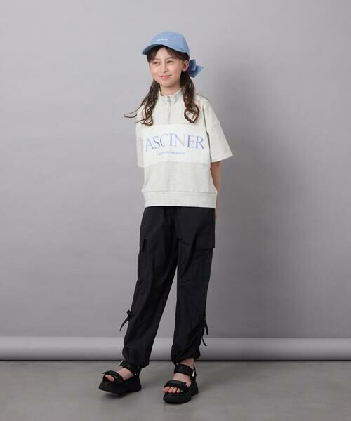 a.v.v / アー・ヴェ・ヴェ カットソー | 【毛玉になりにくい/程よく伸びる】[130]ハーフジップロゴスウェット | 詳細9